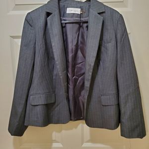 Women's Calvin Klein blazer grey pinstripe